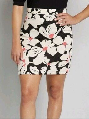 Modcloth NWT linen blend floral mini skirt